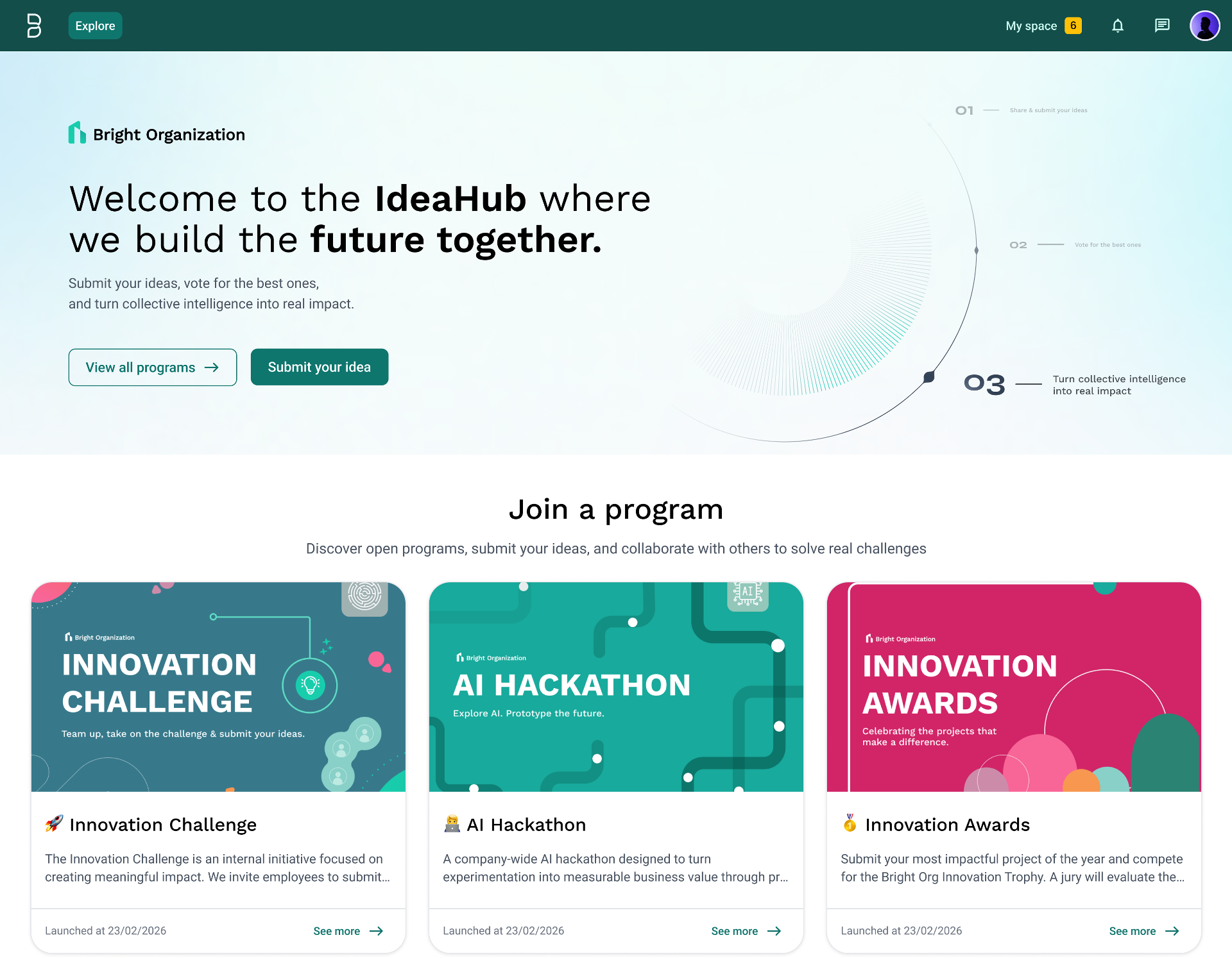 IdeaFlow platform interface